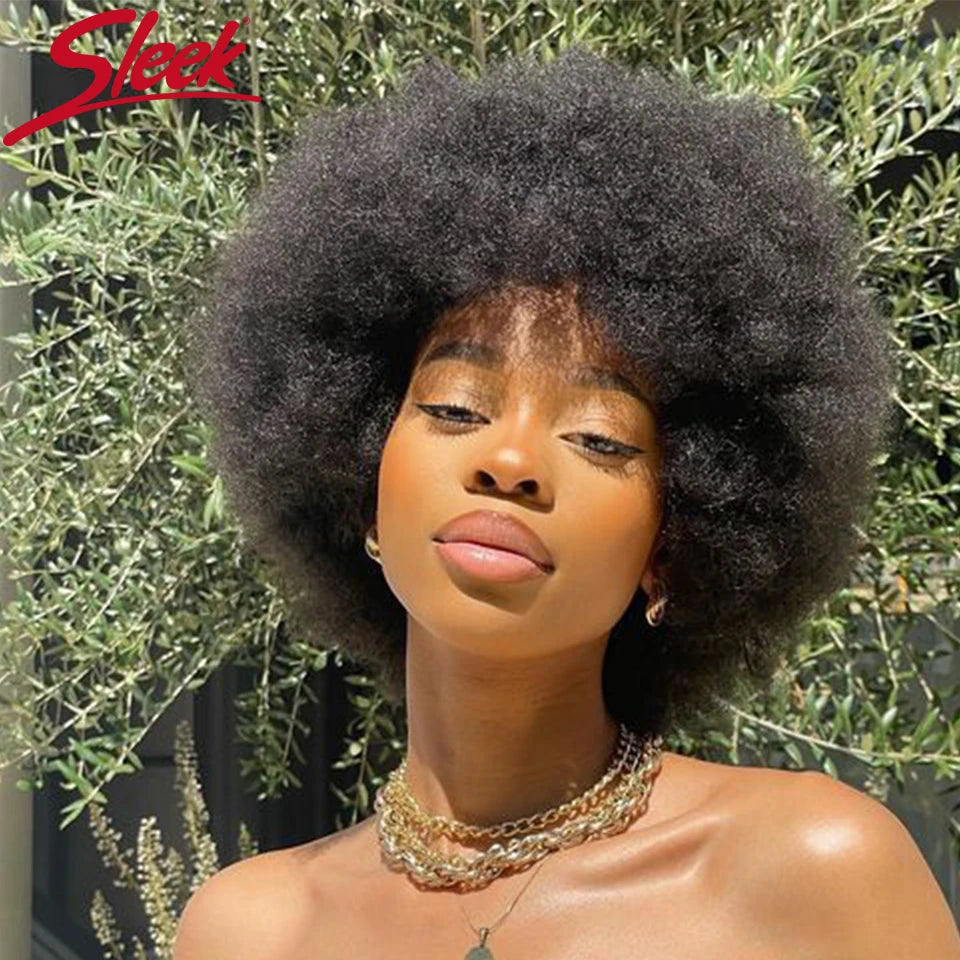 Sleek Brown Colored Human Hair Style Wigs For Women 14 Inch Wigs Short Afro Kinky Bulk Wigs 100% Real Brazilian Natural Real Wigs
