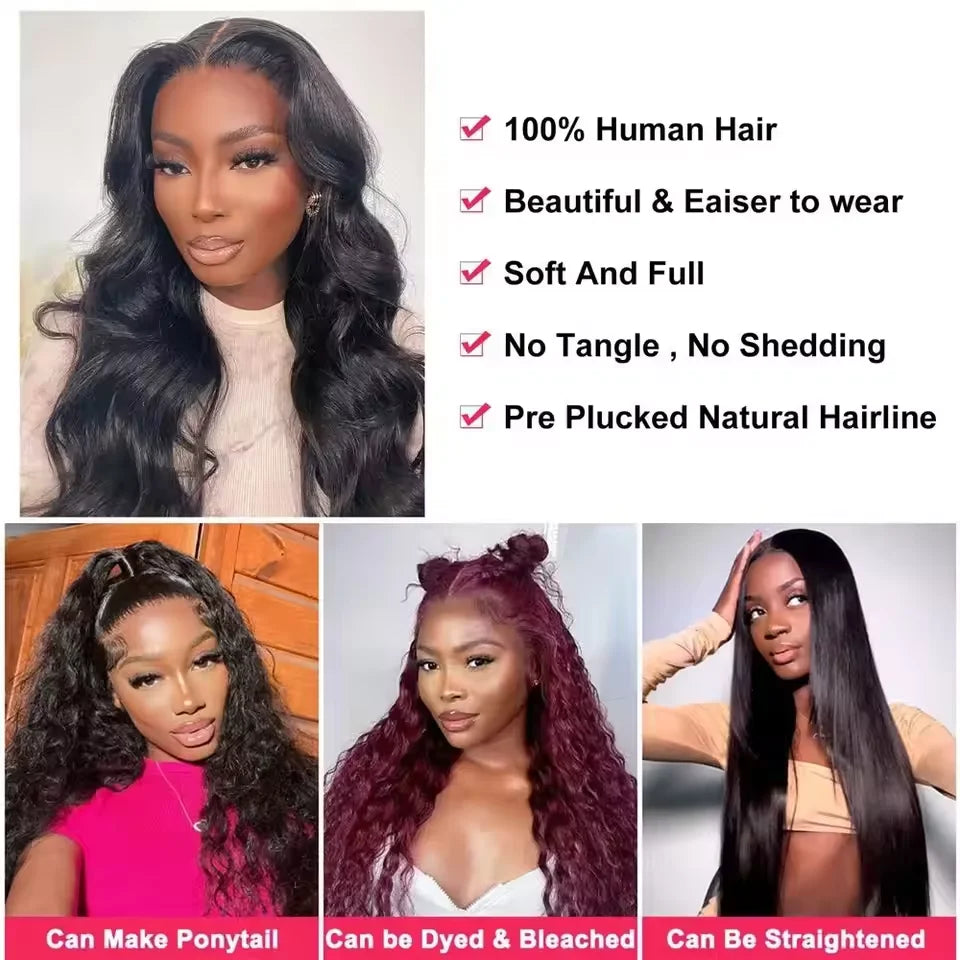 200Density Upgrade U Part Wigs V Part Body Wave Wig 30 32inch Natural Color Brazilian Human Hair Fit For All Head Sizes ForWomen