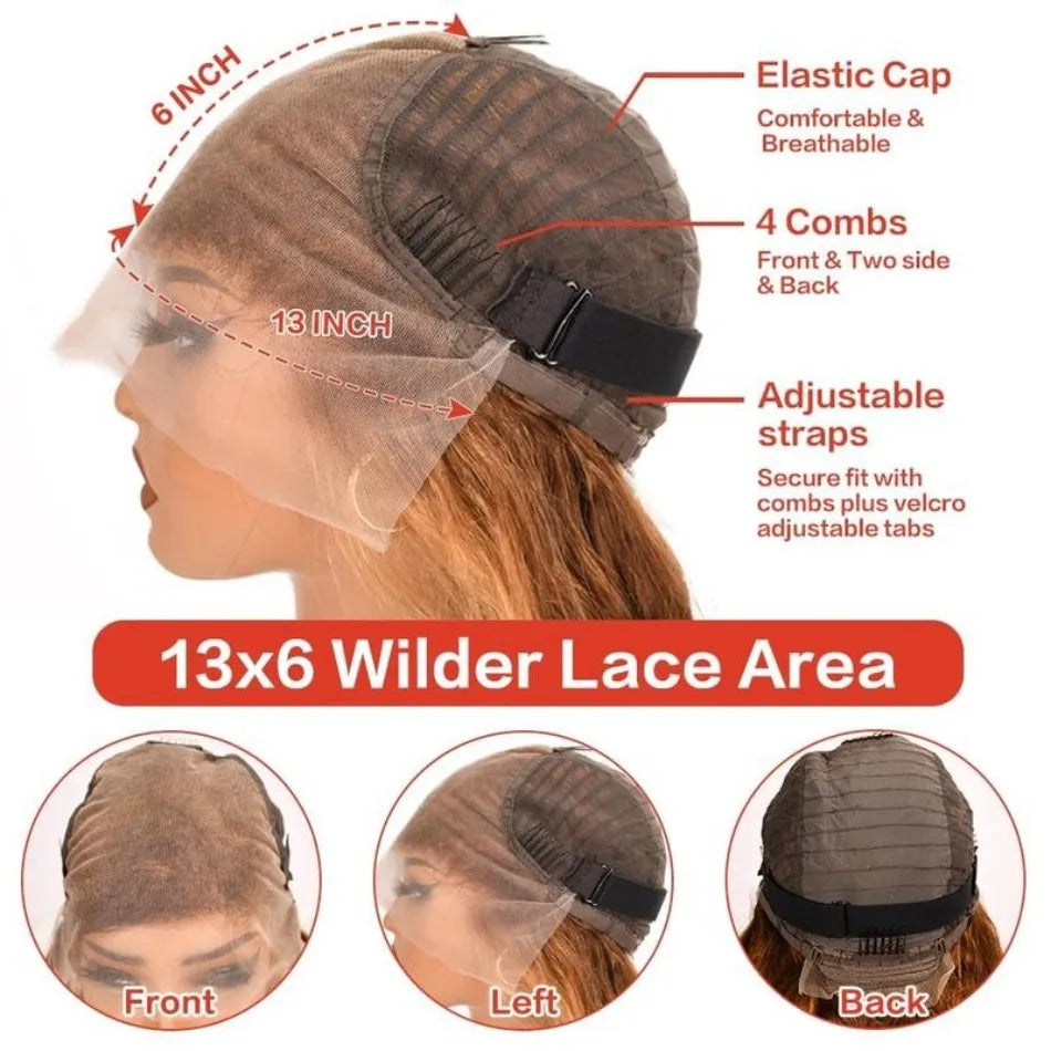 P427 Highlight Wig Human Hair Style Wigs Hd Lace Wig 13X6 Human Hair Deep Wave Frontal Wig Curly P1B30 Lace Front Hair Wigs Brazilian 250 Density