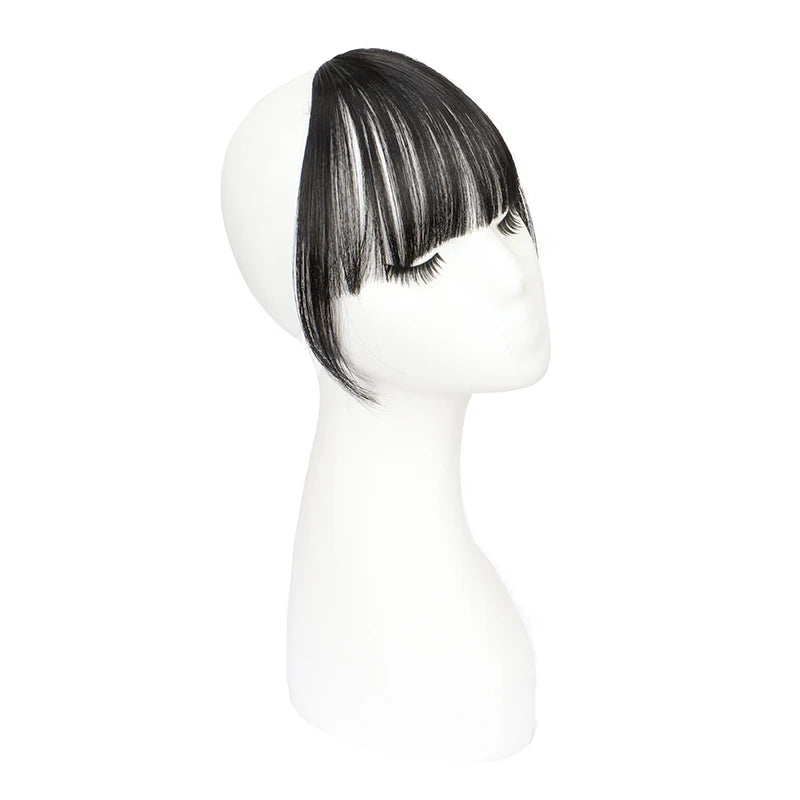 Synthetic Fake Invisible Air Bangs Wig Hair Accessories and Extension Front Fringes Hairpiece Black Brown Wigs Hair Accessories and Extension for Women