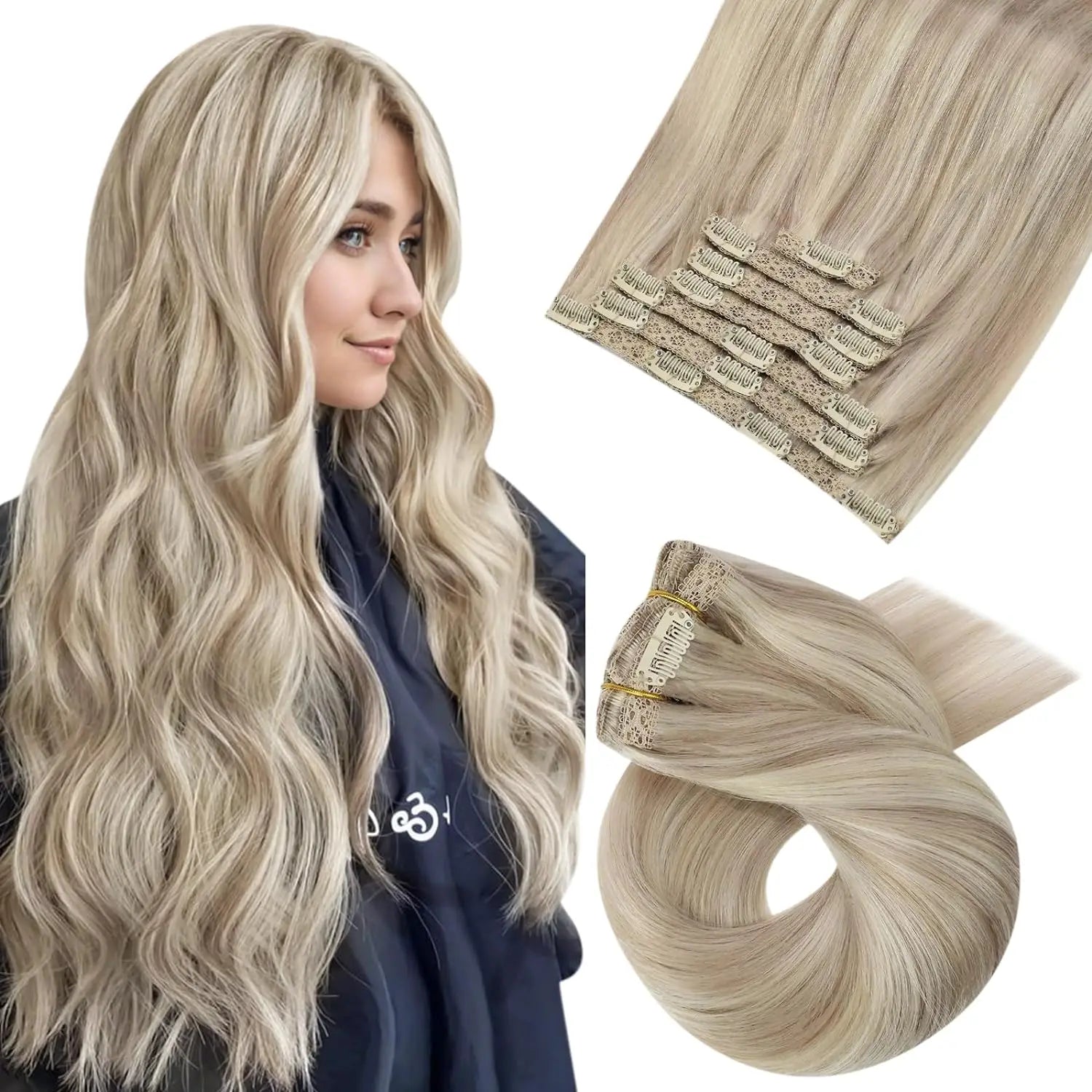 [Hot Sale] Moresoo Clip in Wigs Hair Extensions Real Natural Hair Remy Straight Wig Set 5&7 Pcs Brazilian Clip in Human Hair Extensions and Accessories