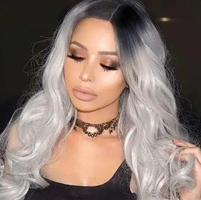 SuQ Classic Curly Wig Synthetic Natural For Women Hair Wigs Cosplay Brown With Blonde Heat Resistant Daily Wigs