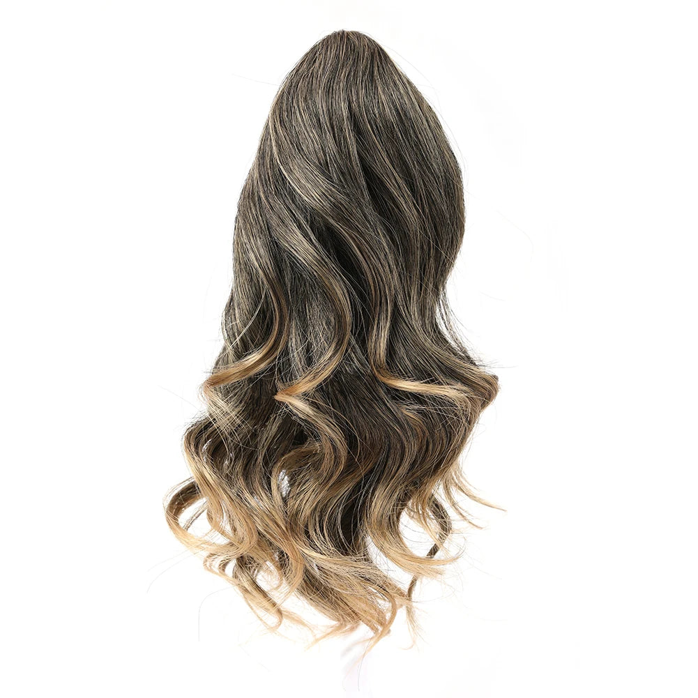 Short Ponytail Hair Extension and Accessories Wigs Synthetic Claw Curly Wavy Clip in Hairpiece Ponytail Hair Extension Short Pony Tail Synthetic Wig for Women