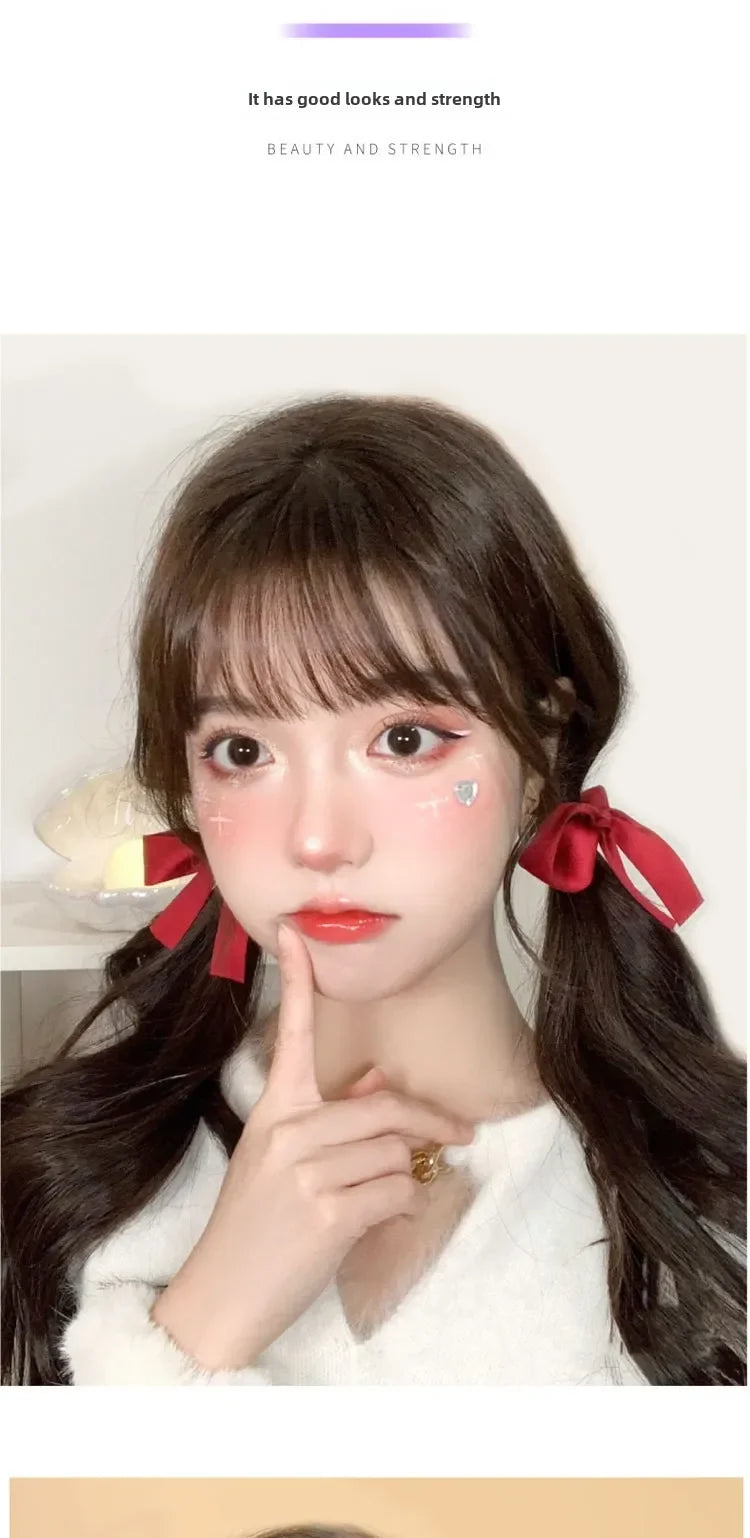 3D Remy Human Hair Wigs Air Bangs For Girl Women Forehead Reissue ONE Clip in Wig Hair Accessories and Extensions Natural Fringe Hairpiece 4 Colors Hair Style