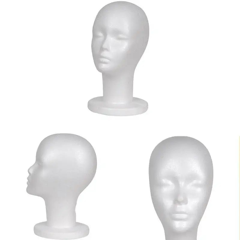 Wig Stands Female Mannequin Head with Tripod Stand Model Practical Dummy Foam Head Lightweight Durable Portable Hair Wigs Head