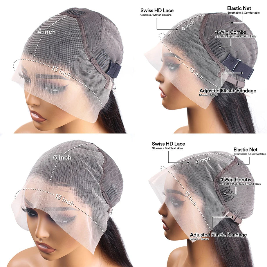 Body Wave Human Hair Wigs Highlight 13X6 hd Lace Frontal Wig 13X4 P4/27 Curly Front Wig 1B30 Brown Ombre Colored 100% Human Hair Style