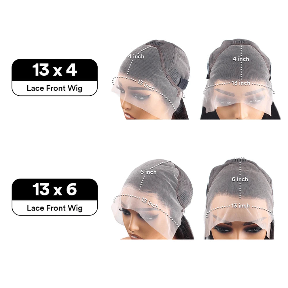 Deep Wave Frontal Wig 13x6 Hd Lace Curly Human Wigs Hair Loose Water Wave 30 - 40 Inch 13x4 Hd Lace Front Wigs For Black Woman