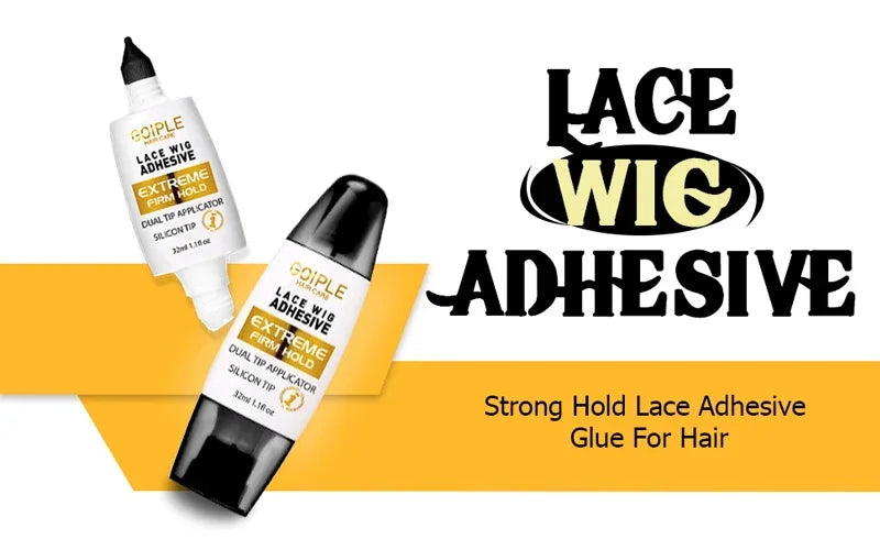 Wig Adhesive Double-ended Applicator Fast-dry Invisible Bonding, Hair Wigs Wax Stick Smoothing Broken Hair & Edge Control Wax for Wigs