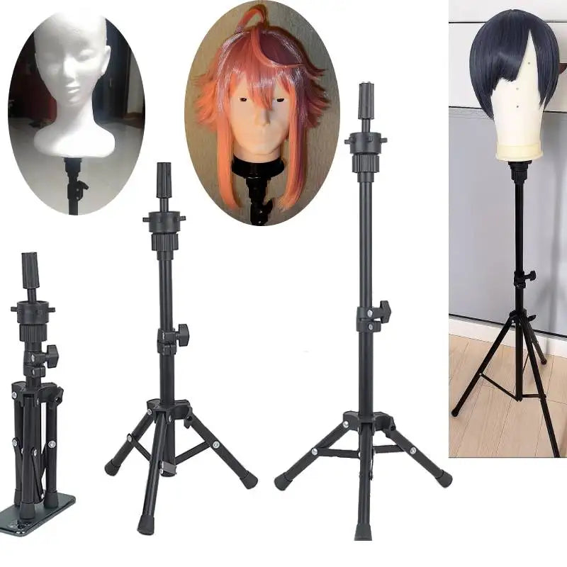 Wig Stands Female Mannequin Head with Tripod Stand Model Practical Dummy Foam Head Lightweight Durable Portable Hair Wigs Head