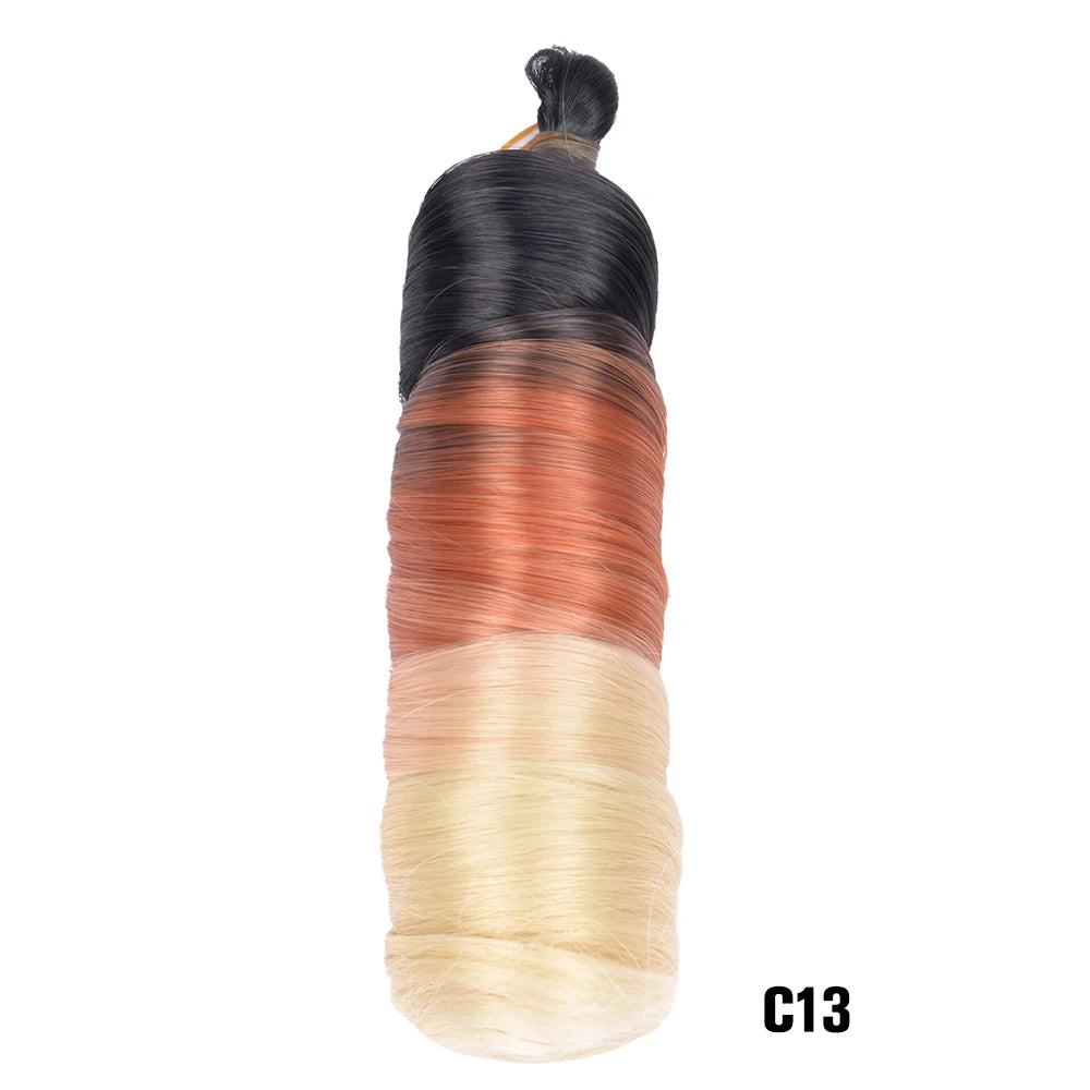 French Curly Braiding Hair Wigs Pre Stretched Bouncy Braiding Wig Hair Easy Braid Curl Braids, Lightweight Synthetic Wavy Hair Accessories and Extensions for Women